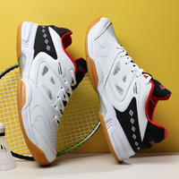 Chaussures de badminton pour hommes, semelle en caoutchouc antidérapante, respirantes, baskets d'entraînement de tennis de table, chaussures de pickleball d'intérieur, taille 38-48