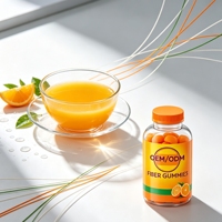 Gummies de fibres alimentaires probiotiques OEM, contenant des fibres probiotiques, marque privée, vente directe d'usine