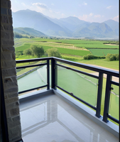 Balustrades et Garde-corps en Verre Trempé Sans Cadre Résistants à l'Eau pour Balcon de Villa, Terrasse et Hôtel – Garantie 5+ Ans
