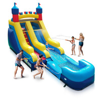 Toboggan gonflable géant avec piscine pour la location commerciale ou le plaisir du parc aquatique