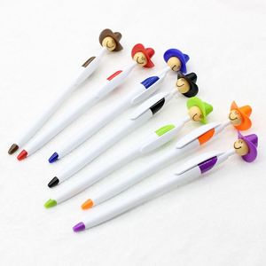 Bolígrafos Promocionales Tipo Deportivo con Logotipo de Cabeza de Vaquero de Plástico, Lindos y Económicos, con Ancho de Escritura de 1.0 mm para Publicidad - Product Image 1