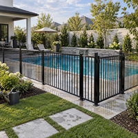 Clôture de sécurité pour piscine en aluminium personnalisable, hauteur 1200 mm, espacement 74 mm, design conforme aux normes australiennes, directement de l'usine