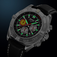 Reloj de Pulsera Deportivo de Moda para Hombre, Cronógrafo de Cuarzo con Caja de Aleación, Correa de Cuero, Esfera con Indicadores, Resistente al Agua, Dorado