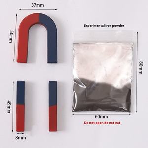 Kit d'expérimentation scientifique en physique de deuxième année <span class=keywords><strong>Aimant</strong></span> en fer à cheval en forme de U pour enfants <span class=keywords><strong>Aimant</strong></span> en ferrite à pôle <span class=keywords><strong>positif</strong></span> <span class=keywords><strong>négatif</strong></span> NS - Product Image 6