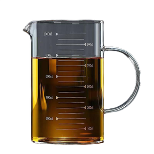 Becher di caffeina graduato boccale di temperatura di vetro tazza di misurazione a vuoto con manico - Product Image 6