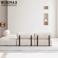 WISEMAX FURNITURE Ligne Modulaire Créative Tissu Rembourrage Plancher Canapé Canapé Avec Cadre En Bois Pour Le Salon Moderne