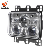 Faro LED Rectangular de 6.5 Pulgadas para ATV UTV con DRL H4, Luz Alta y Baja, Impermeable IP67, 6000LM, Proyector Triple, YW-5991