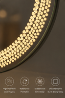 Miroir LED intelligent lumineux sur mesure, anti-buée, à intensité variable tactile, avec haut-parleur Bluetooth, IP44, CE, RoHS, OEM, 3000K-6000K, directement de l'usine