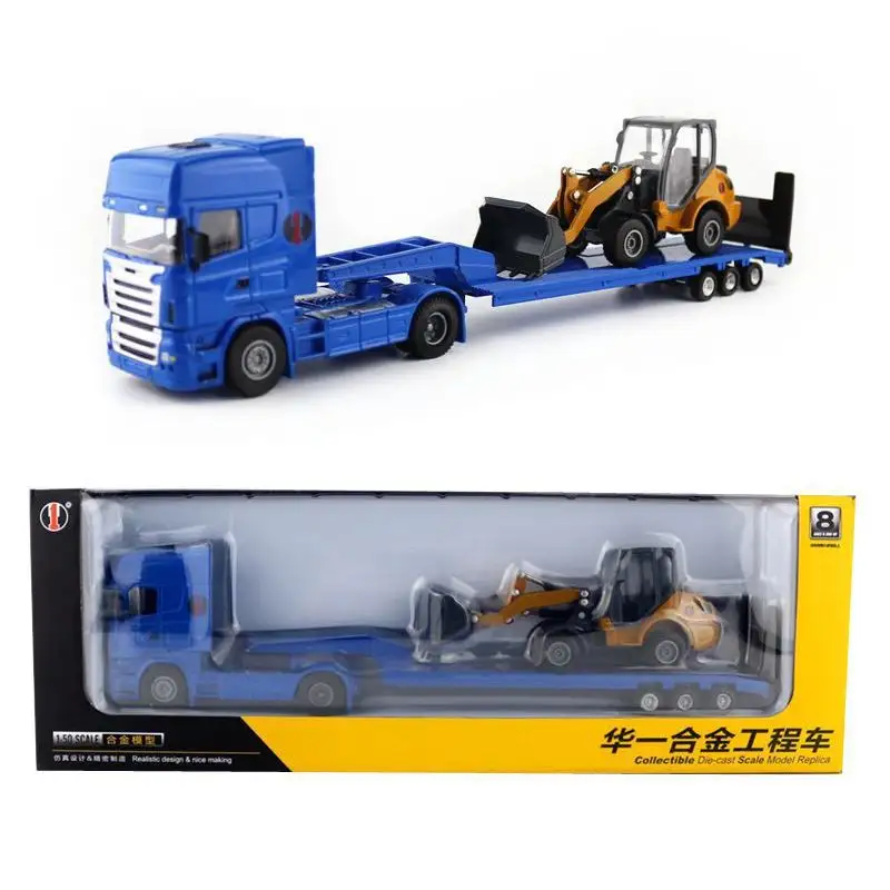 China Groothandel Diecast Truck Speelgoed Te Koop Gratis Wiel Legering Bouwmachines Aanhangwagen Diecast Speelgoedauto 'S