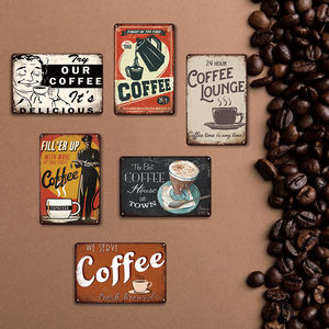 ป้ายโลหะร้านกาแฟวินเทจ ลองกาแฟของเรา รสชาติอร่อย ร้านกาแฟย้อนยุค 24 ชั่วโมง ของตกแต่งผนังสำหรับบ้าน ห้องครัว <span class=keywords><strong>บาร์</strong></span> สำนักงาน - Product Image 3