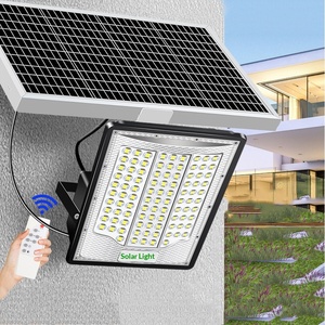 Reflector LED Solar IP65 Impermeable, Iluminación Exterior con Panel Solar, Reflector para Jardín, Patio, Calle con Control Remoto - Product Image 1