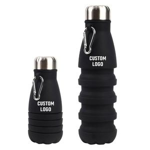 Vaso de Viaje Plegable de Silicona Ecológico y Portátil, a Prueba de Fugas, Libre de BPA, Reutilizable, Botella de Alta Calidad con Mosquetón para Beber Directamente - Product Image 1