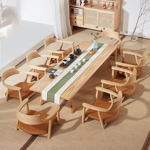 Phong cách Nhật Bản Tatami nhà hàng bàn trà thấp cafe dài bàn đặt mesas restaurante bàn ăn - Product Image 1