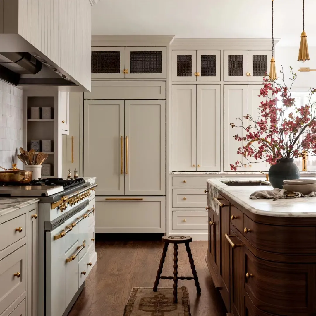 American Shaker in legno classico armadio da cucina con isola su misura mobili da cucina moderna armadio da cucina in marmo controsoffitto