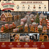 Riesige Lebkuchen-Stadtlaterne für Weihnachtsmarkt und Feiertagskarneval
