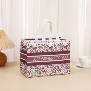 Borsa Tote in Tessuto Non Tessuto Laminato, Stampa Floreale e Animale Vintage, Grande Capacità, Riciclabile, Logo Personalizzato, Borsa <span class=keywords><strong>per</strong></span> la Spesa - Product Image 6