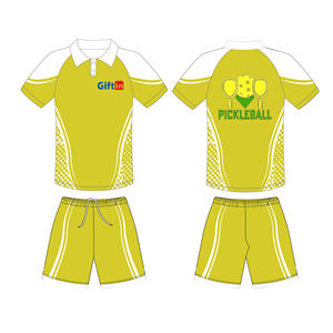 เสื้อพิคเกิลบอลสำหรับผู้ชายเสื้อทรงพอดีตัวย้อมสีล้วนพร้อมชุดพิมพ์ลายพิเคิลบอล - Product Image 4