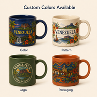 Mug à café en céramique souvenir du Venezuela, personnalisé, cadeau touristique avec design de monument, boîte cadeau, OEM ODM, vente en gros