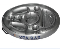 Nouveau plateau de boissons gonflable barre de service de salade de fruits flottante écologique pour la natation, le spa