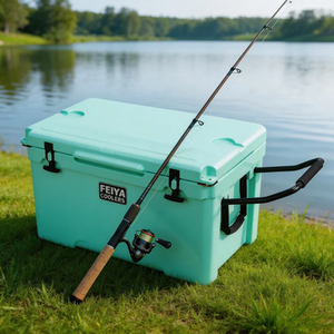 Glacière rigide moderne de grande taille 115qt personnalisée, haute qualité, rotomoulée, avec roues, pour stockage de glace et aliments, en plastique durable - Product Image 1