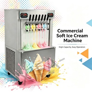 Machine à glace molle électrique à 5 saveurs autonettoyante pour buffets de petit-déjeuner d'hôtel - Product Image 6