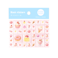 Autocollants 3D en forme de blocs de carreaux bulle, mignons, à motifs de desserts, fruits et fleurs en résine, pour papeterie Kawaii et décoration de journal