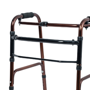 Folding Aluminum Alloy <b>Walker</b> Height Adjustable Anti Slip For Elderly And <b>Disabled</b> Patients Lightweight Durable Walking Aid - Product Image 3