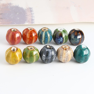 Perle in Ceramica a Forma di Anguria Grande, Sciolte, Fatte a Mano a Jingdezhen, a Forma di Zucca, per Gioielli Fai-da-Te, Accessori per Bracciali, Materiale - Product Image 4