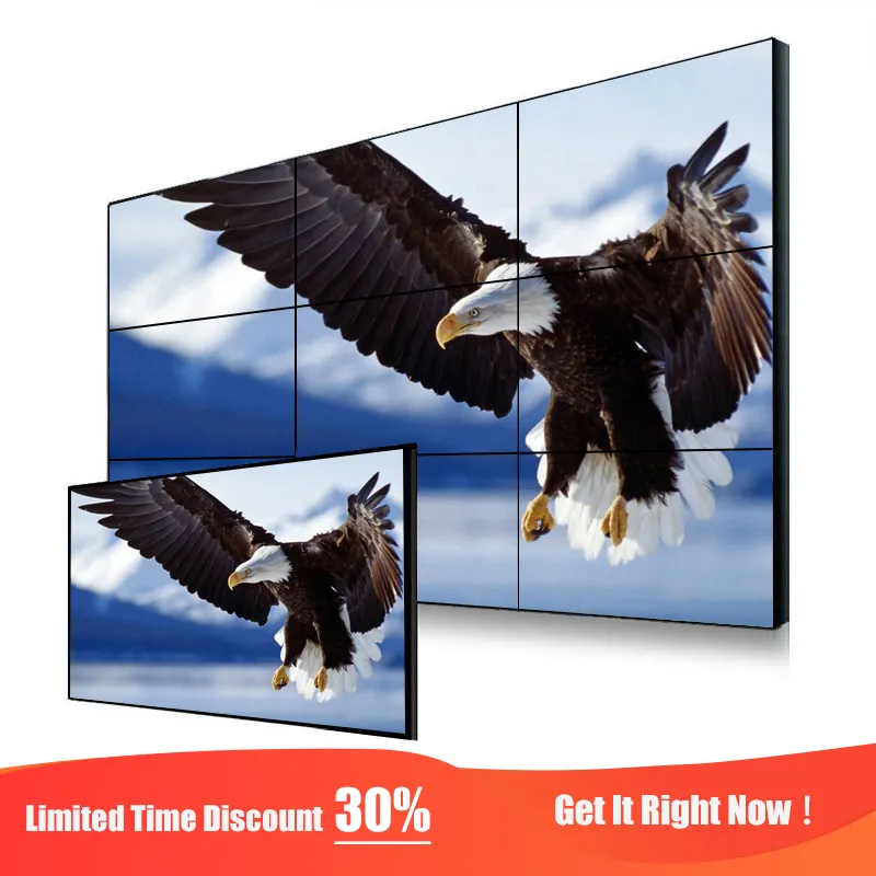 Globale Video Wand Lösungen 65 Zoll Ultra Schmale Lünette Nahtlose 4K 3x3 Smart LCD Video Wand mit gute Qualität und Günstigen