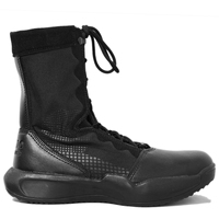 Bottes de combat imperméables antidérapantes en PU, légères, respirantes, à lacets et fermeture éclair à la cheville