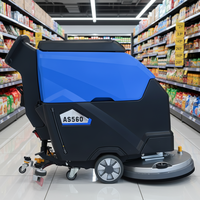 Autolaveuse industrielle électrique autoportée, aspirateur puissant pour supermarché, petite machine de nettoyage de sols