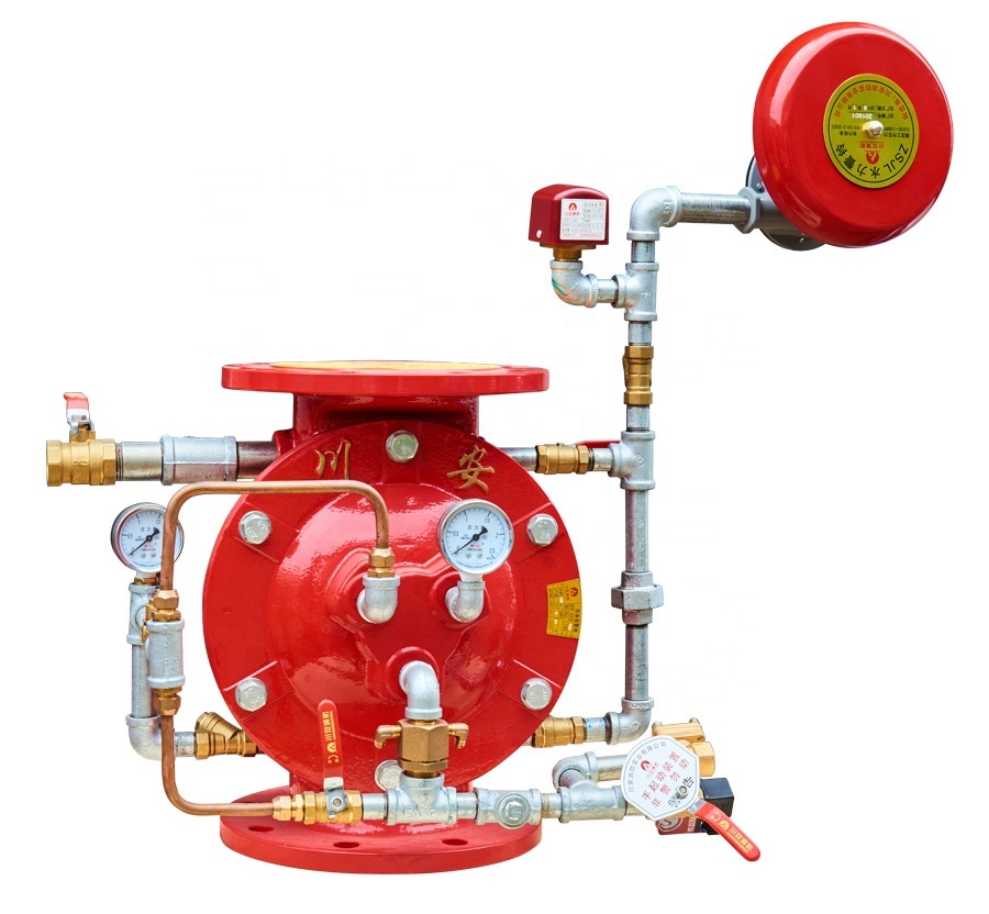 Латунный Манометр с сигнализационным клапаном для пожарной воды Gong SS304