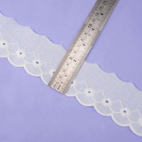 Dentelle en coton 100% à œillets de 3,5 cm de large, vente directe du fabricant, tendance 2023, motif tournesol