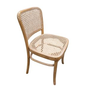 Chaise de salle à manger en rotin moderne avec pieds en bois, design scandinave, meuble stable pour la salle à manger - Product Image 5