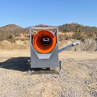 Tamis rotatif industriel mobile pour copeaux de bois, corps en acier à haute teneur en carbone, tamis réglable, conception personnalisée disponible