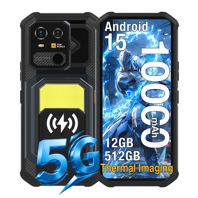 AGM G3 PRO 6.7" 5G LTE Smartphone 12GB+512GB Android 15 MTK7300 Octa Core 120Hz LCD Display Waterproof Shockproof Wireless