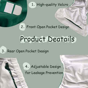 Culotte absorbante réutilisable en tissu doux de haute qualité pour adultes, respirante et <span class=keywords><strong>lavable</strong></span>, pour femmes âgées - Product Image 4