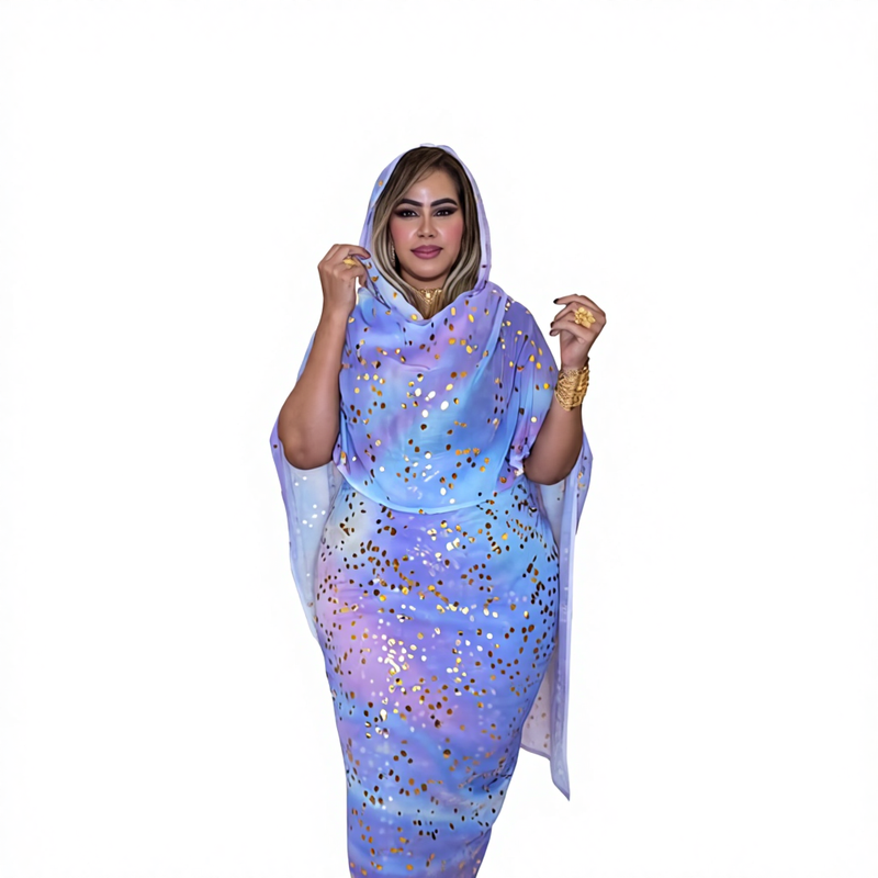 Digital Printed Ethnic Muslim Dress African