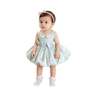 Robe de princesse sans manches vert menthe avec nœud, robe de fée d'été pour bébé <span class=keywords><strong>fille</strong></span>, idéale pour les fêtes et anniversaires - Product Image 5
