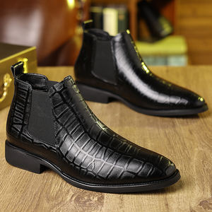 Chaussures hautes de style britannique pour hommes, pour tenues de soirée, bottes Chelsea, bottes Chukka pour hommes - Product Image 3