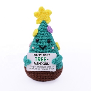 New Arrival Emotional Weaving Series Crocheted Animal, Gnome, <b>Bowling</b> Pin, and Christmas Tree Decorative Mini-Ornaments - Product Image 2