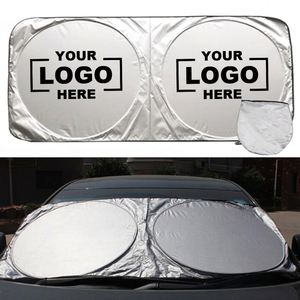 Parasol Plegable Personalizado para Parabrisas de Coche, Doble Círculo, Burbuja de PE, Poliéster, Lámina de Aluminio, Bloqueador UV, Protector Solar para Auto, Accesorios para Auto - Product Image 1