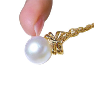 Wenchi Zhuji <b>925</b> <b>Sterling</b> <b>Silver</b> Pendant with Australian White Natural Pearl 11-12mm Strong Light <b>China</b> <b>Wholesale</b> Product - Product Image 5