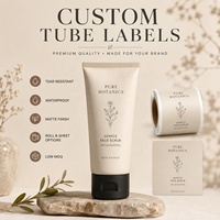 Étiquettes personnalisées minimalistes pour soins de la peau, gamme complète, logo personnalisé, autocollants de beauté naturels et biologiques, étiquettes imperméables pour pots et bouteilles