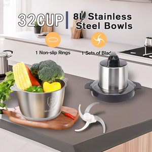 เครื่องบดสับเนื้อไฟฟ้า สเตนเลสสตีล ขนาดใหญ่ 6L 10L 12L สำหรับบดมันฝรั่งและเนื้อสัตว์ ราคาโรงงาน ลดราคาพิเศษ - Product Image 4