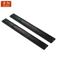 Qiyang 45mm Extension complète 3 plis roulement à billes canal tiroir glissière haute qualité fermeture en douceur meubles armoires de cuisine acier fer