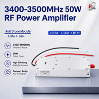 Sumber Sinyal VCO Terintegrasi 50W3400-3500MHz Modul Penguat Daya Rf GaN Lora Modul Anti Drone