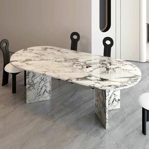 ขายส่งเฟอร์นิเจอร์หินหรูหรา โต๊ะกาแฟและโต๊ะรับประทานอาหารหินอ่อนสีม่วงธรรมชาติ Calacatta Viola - Product Image 3