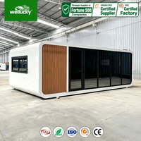 Capsule spatiale modulaire préfabriquée, unité de logement mobile pour projets touristiques et camps en plein air, maisonnette Apple Cabin