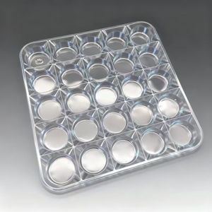 Plateau intérieur rectangulaire transparent personnalisé à 25 cavités pour chocolats <span class=keywords><strong>Ferrero</strong></span>, plateau pour boules de thé et biscuits, plateau d'emballage alimentaire recyclable - Product Image 4